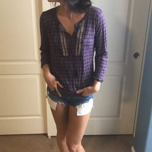 Purple boho top